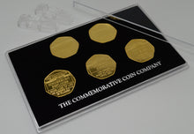 Load image into Gallery viewer, Full Set of 20th Century News/Events 24ct Gold Commemoratives in Presentation/Display Case