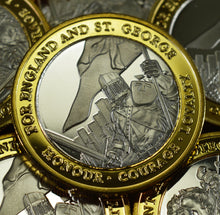 Load image into Gallery viewer, St George &amp; The Dragon - Silver &amp; 24ct Gold