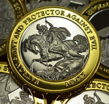 Load image into Gallery viewer, St George & The Dragon - Silver & 24ct Gold