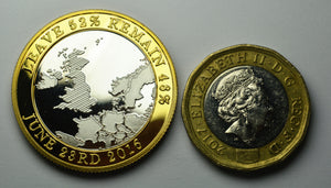 Brexit '52% 48%' - Silver & 24ct Gold