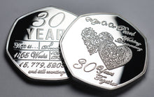 Load image into Gallery viewer, On Our 30th Wedding Anniversary 'And Still Counting' - Silver