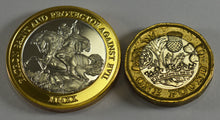 Load image into Gallery viewer, St George & The Dragon - Silver & 24ct Gold
