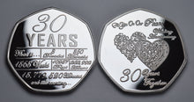 Load image into Gallery viewer, On Our 30th Wedding Anniversary 'And Still Counting' - Silver