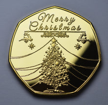 Load image into Gallery viewer, Merry Christmas, Snowman - 24ct Gold