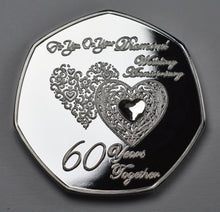 Load image into Gallery viewer, On Your 60th Diamond Wedding Anniversary with Diamante Gemstone - Silver