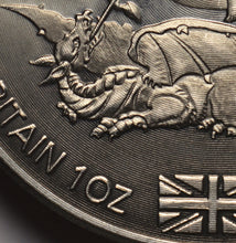 Load image into Gallery viewer, .999 Titanium Round - 1 Troy Ounce (31.1g) - ST GEORGE & THE DRAGON
