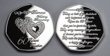 Load image into Gallery viewer, On Your 60th Diamond Wedding Anniversary with Diamante Gemstone - Silver
