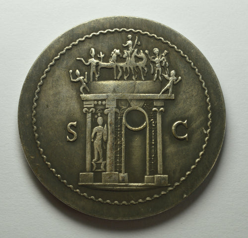 Roman Emperor Nero Sestertius Coin