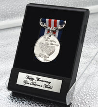 Load image into Gallery viewer, 25th Silver Wedding Anniversary Medal &#39;Distinguished Service &amp; Bravery in the Field&#39; in Case