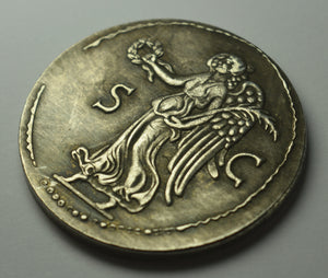 Roman Emperor Galba Coin with Victoria (Victory)