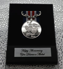 Load image into Gallery viewer, 25th Silver Wedding Anniversary Medal 'Distinguished Service & Bravery in the Field' in Case