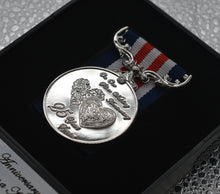 Load image into Gallery viewer, 25th Silver Wedding Anniversary Medal 'Distinguished Service & Bravery in the Field' in Case