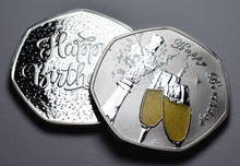 Load image into Gallery viewer, Happy Birthday 'Champagne Sparkles' - Silver