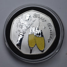 Load image into Gallery viewer, Happy Birthday 'Champagne Sparkles' - Silver