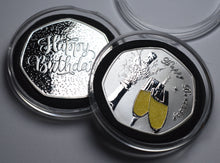 Load image into Gallery viewer, Happy Birthday 'Champagne Sparkles' - Silver