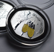 Load image into Gallery viewer, Happy Birthday 'Champagne Sparkles' - Silver