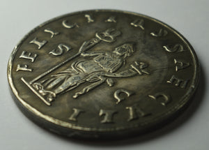 Roman Emperor Decius Sestertius Coin with Felicitas