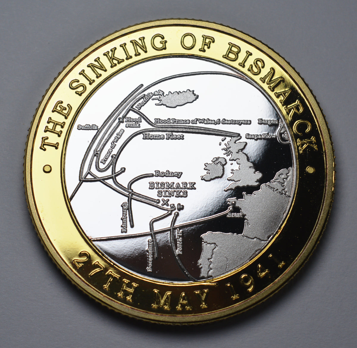 Bismarck - Silver & 24ct Gold – The Commemorative Coin Company