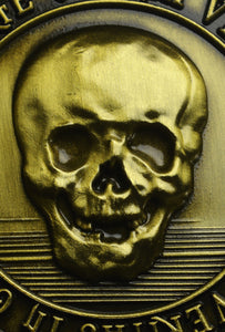 Memento Mori 'Owl & Skull' - Antique Gold