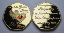 Load image into Gallery viewer, For You On Our 50th Wedding Anniversary - 24ct Gold with Gemstone