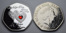 Load image into Gallery viewer, On Your 40th Wedding Anniversary 'And Still Counting' - Silver with Gemstone