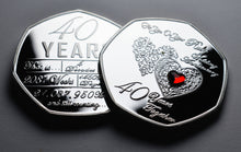 Load image into Gallery viewer, On Your 40th Wedding Anniversary 'And Still Counting' - Silver with Gemstone