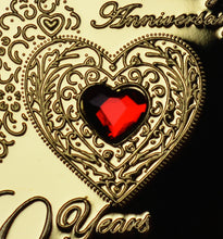 Load image into Gallery viewer, On Your 40th Wedding Anniversary 'And Still Counting' - 24ct Gold with Gemstone
