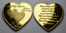 Load image into Gallery viewer, On Your 50th Wedding Anniversary - Gold Heart