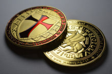 Load image into Gallery viewer, Knights Templar with Red Enamel - 24ct Gold