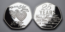 Load image into Gallery viewer, 25th Wedding Anniversary 'And Still Counting' - Silver