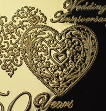Load image into Gallery viewer, 50th Wedding Anniversary 'And Still Counting' - 24ct Gold