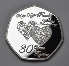 Load image into Gallery viewer, On Your 30th Pearl Wedding Anniversary - Silver