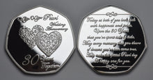 Load image into Gallery viewer, On Your 30th Pearl Wedding Anniversary - Silver