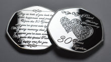 Load image into Gallery viewer, On Your 30th Pearl Wedding Anniversary - Silver