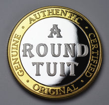 Load image into Gallery viewer, 'A Round Tuit' - Silver & 24ct Gold