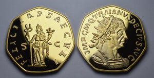Roman Emperor Decius & Felicitas - 24ct Gold