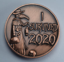 Load image into Gallery viewer, &#39;I Survived 2020&#39; - Plague Doctor - Antique Copper