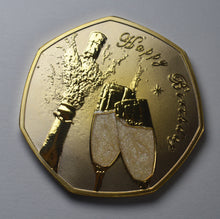 Load image into Gallery viewer, 50th Birthday 'Fifty & Fabulous' Shimmer & Sparkles - 24ct Gold