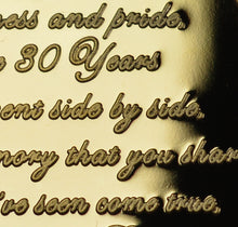Load image into Gallery viewer, On Your 30th Pearl Wedding Anniversary - 24ct Gold