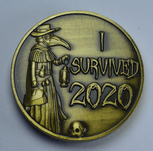 'I Survived 2020' - Plague Doctor - Antique Gold
