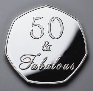 50th Birthday 'Fifty and Fabulous' - Silver