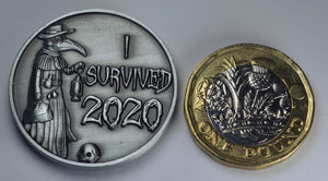'I Survived 2020' - Plague Doctor - Antique Nickel