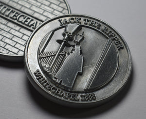 Jack the Ripper - Round Embossed - Nickel Silver
