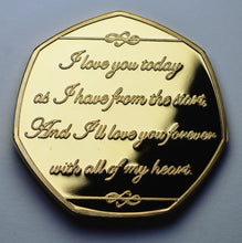 Load image into Gallery viewer, For You On Our 50th Wedding Anniversary - 24ct Gold with Gemstone