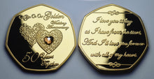 Load image into Gallery viewer, For You On Our 50th Wedding Anniversary - 24ct Gold with Gemstone