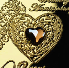 Load image into Gallery viewer, For You On Our 50th Wedding Anniversary - 24ct Gold with Gemstone