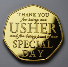 Load image into Gallery viewer, Thank You for Being Our Usher - 24ct Gold