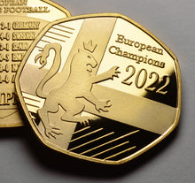 Load image into Gallery viewer, Women's European Football Championship 2022 Winners - 24ct Gold