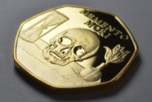 Load image into Gallery viewer, Memento Mori &#39;Skull, Hourglass &amp; Tulip&#39; - 24ct Gold