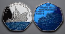 Load image into Gallery viewer, RMS Titanic - Silver - Blue Enamel